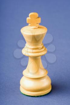 Close-up of a chess king