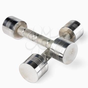Close-up of a pair of dumbbells