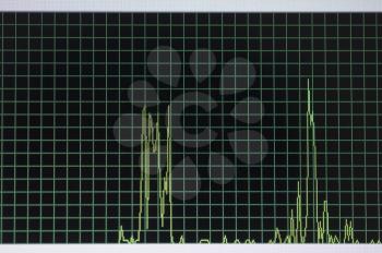 Windows task manager graph on computer screen