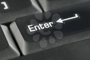 Close-up of an enter key