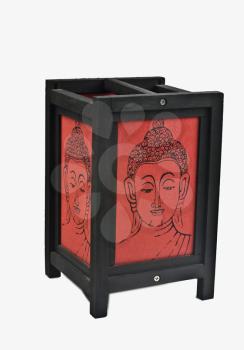 Paintings of Buddha on a lampshade