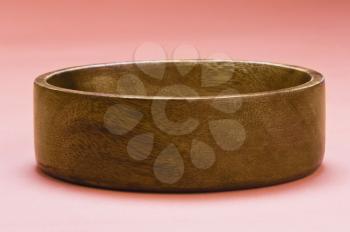 Close-up of a wooden bowl