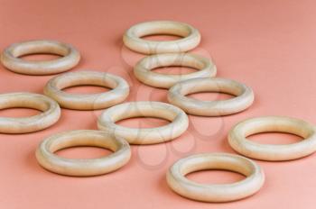 Close-up of curtain rings