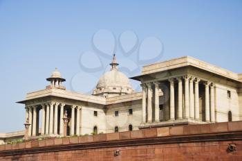 Low angle view of a government building, Rashtrapati Bhavan, New Delhi, India