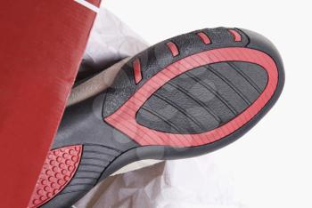 Close-up of the sole of a shoe