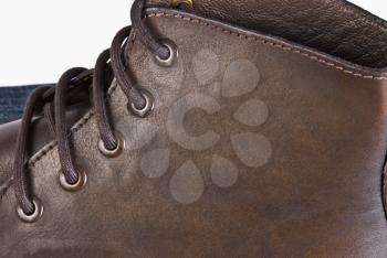Close-up of a leather boot