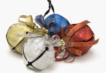 Close-up of Christmas bells