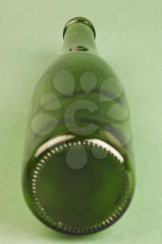 Close-up of an empty beer bottle