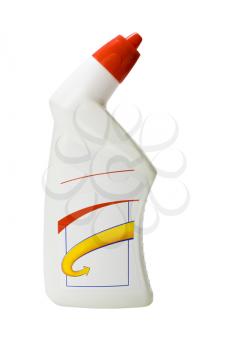 Close-up of a detergent bottle