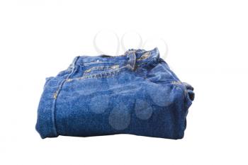 Close-up of a folded jeans