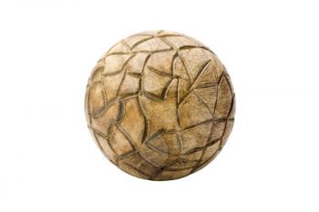Close-up of a decorative wooden ball