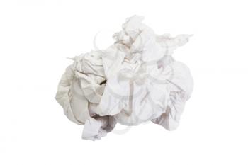 Close-up of crumpled toilet paper
