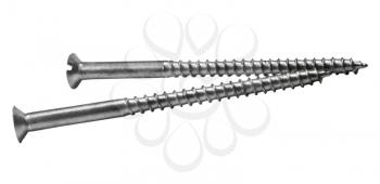 Close-up of two screws