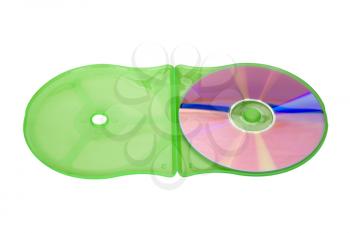 Close-up of a compact disc in a CD case