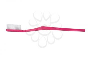 Close-up of a pink toothbrush