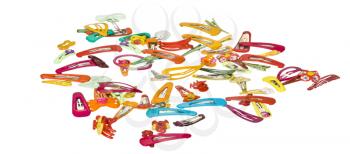 Close-up of assorted hair clips and headbands