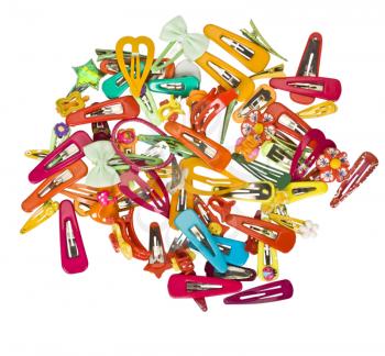 Close-up of assorted hair clips