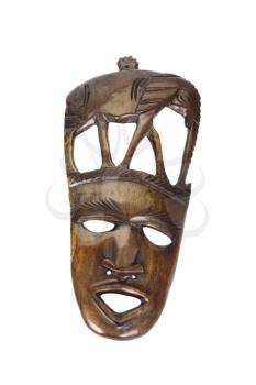 Close-up of a wooden mask