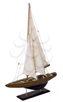 Close-up of a toy sailboat