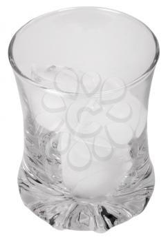 Ice cubes inside of a glass