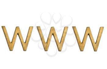 Close-up of world wide web acronym