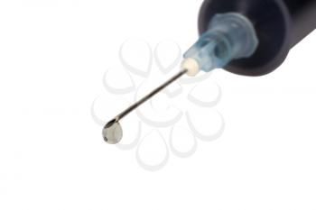 Close-up of a syringe
