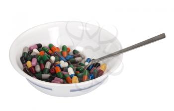Close-up of a bowl of capsules