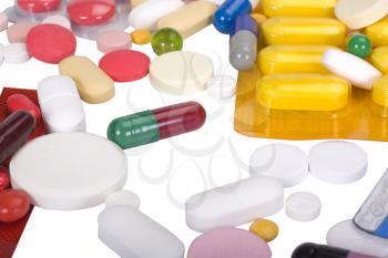 Close-up of medicines in blister packs