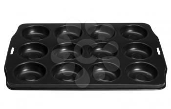 Close-up of a black serving tray