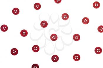 Red buttons on white background