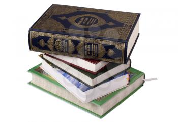 Stack of religious books
