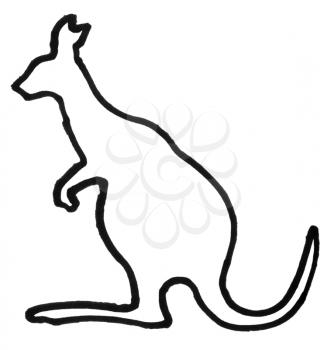 Outline of a kangaroo