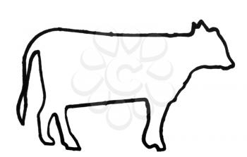 Outline of a cow