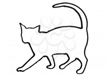 Outline of a cat