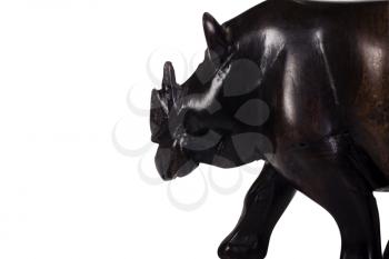 Close-up of a figurine of rhinoceros