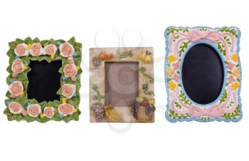 Close-up of assorted picture frames
