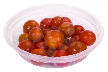 Tomatoes in a plastic bowl
