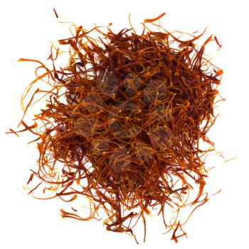 Close-up of a heap of saffron