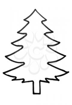 Outline of a Christmas tree