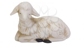 Close-up of a figurine of a lamb