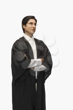 Lawyer standing with arms crossed