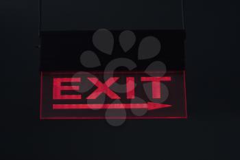 Close-up of an Exit sign