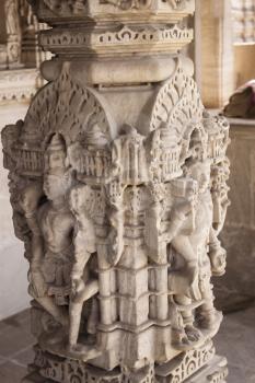 Architectural details of a temple, Swaminarayan Akshardham Temple, Ahmedabad, Gujarat, India