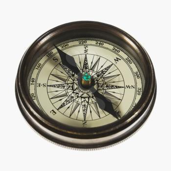 Close-up of a compass