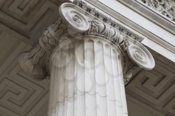 Architectural detail of a column, General Post Office, O'Connell Street, Dublin, Republic of Ireland