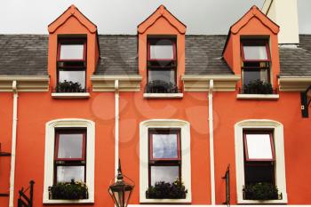 Windows of a building, Kenmare, County Kerry, Republic of Ireland