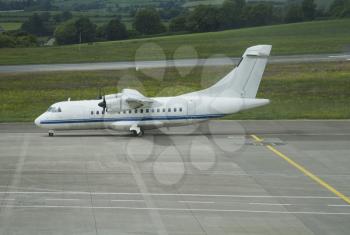 Airplane on the runway, Cork Airport, Cork, County Cork, Republic of Ireland