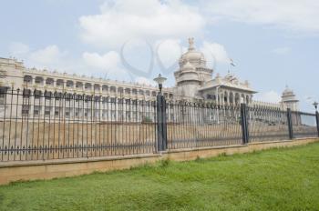 Railing in front of a government building, Vidhana Soudha, Bangalore, Karnataka, India