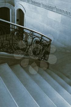 Staircase of a museum, Musee du Louvre, Paris, France