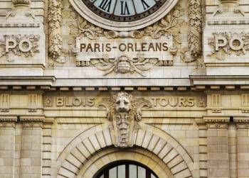 Clock at a railway station, Paris Orleans Station Clock, Paris, France
